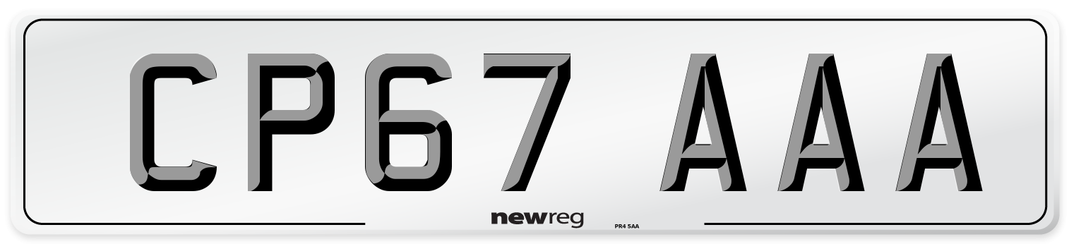 CP67 AAA Number Plate from New Reg